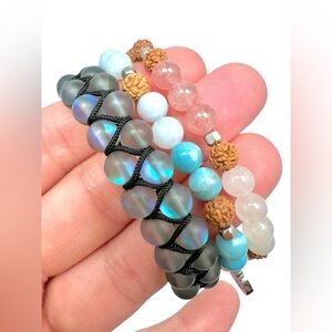 Lot of 3 NOGU bracelets rainbow pink blue